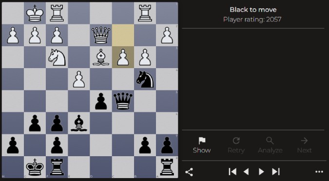Interactive chess puzzle to solve